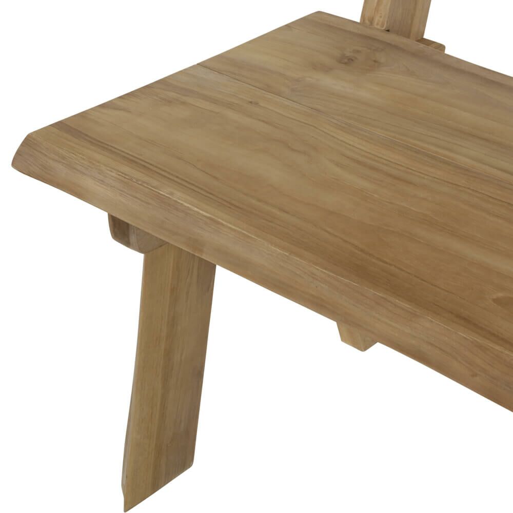 2-Sitzer Teakholz Gartenbank Ohne Armlehnen - Holzbank Teon