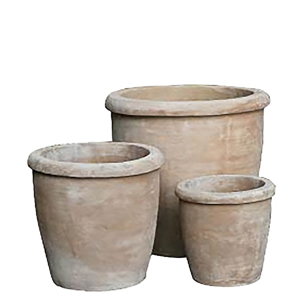 3er Set Terrakotta Pflanztöpfe - Rund - Tale
