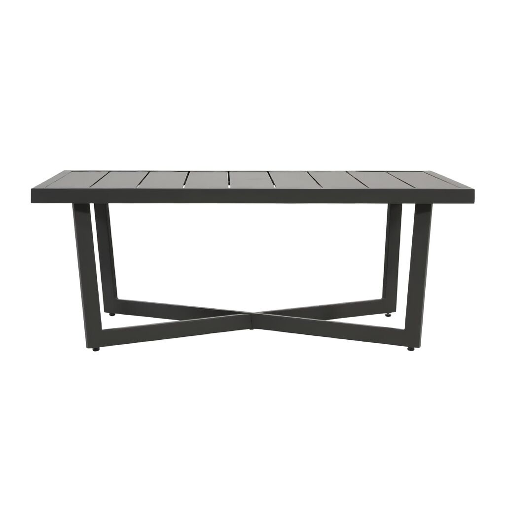 Aluminium Gartentisch 117cm - Loungetisch - Gartentisch Briun