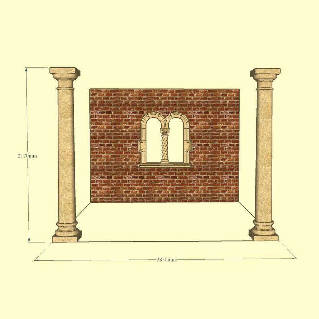 Antike Ruinenmauer Mit Fenster & Säulen Als Pavillon - Gravewood Pavillon