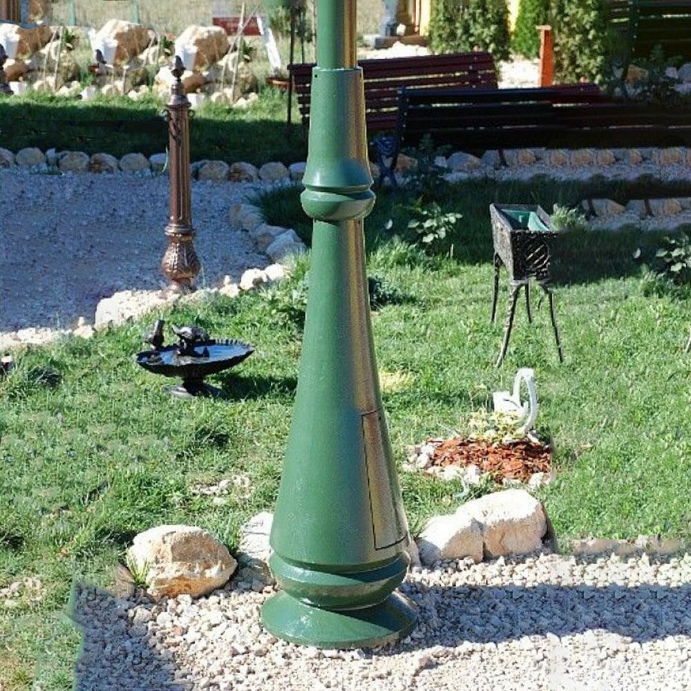 Antike Straßenlaterne Aus Gusseisen Mit Schirmlampen - Asbirg