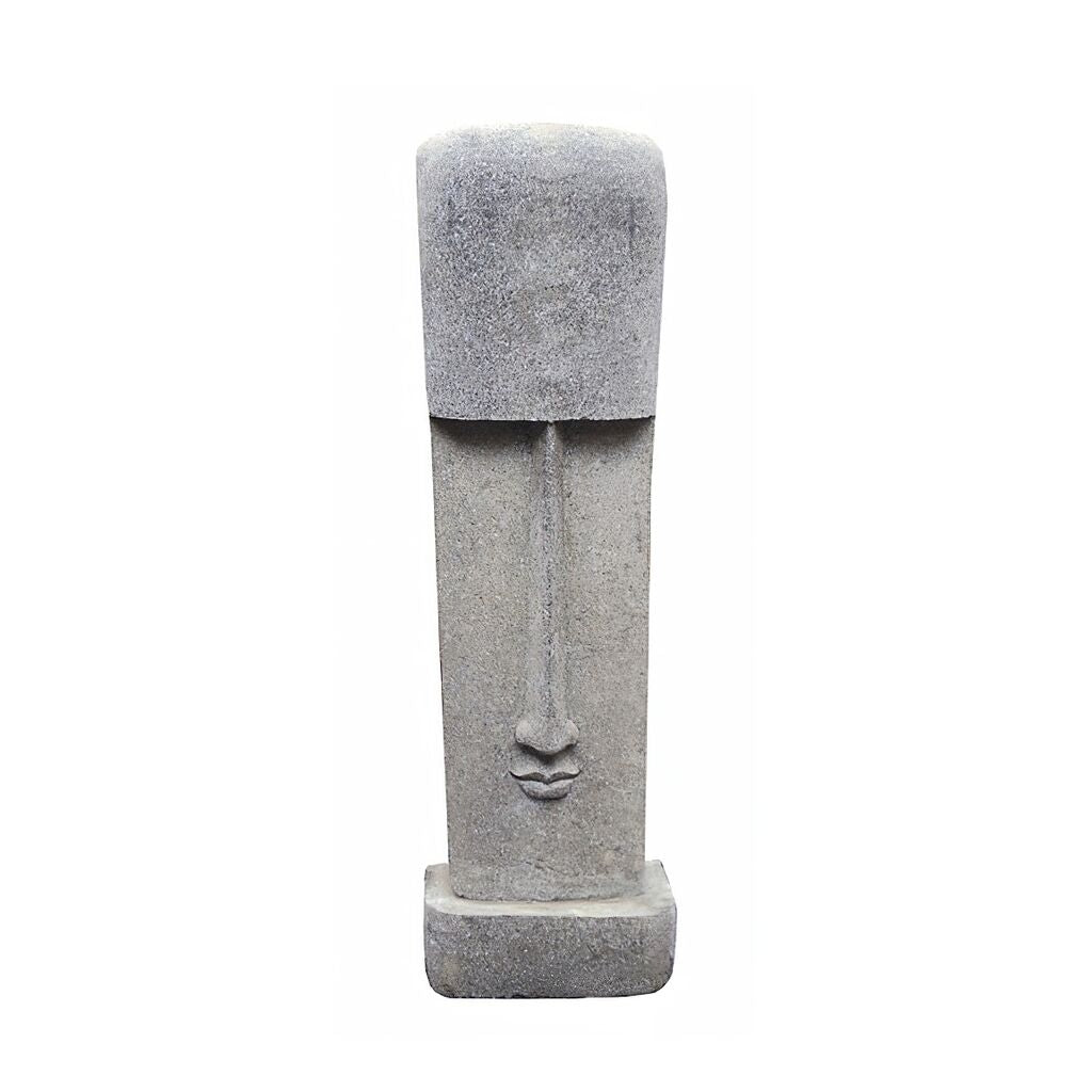 Antiker Tiki Kopf Aus Naturstein Handarbeit