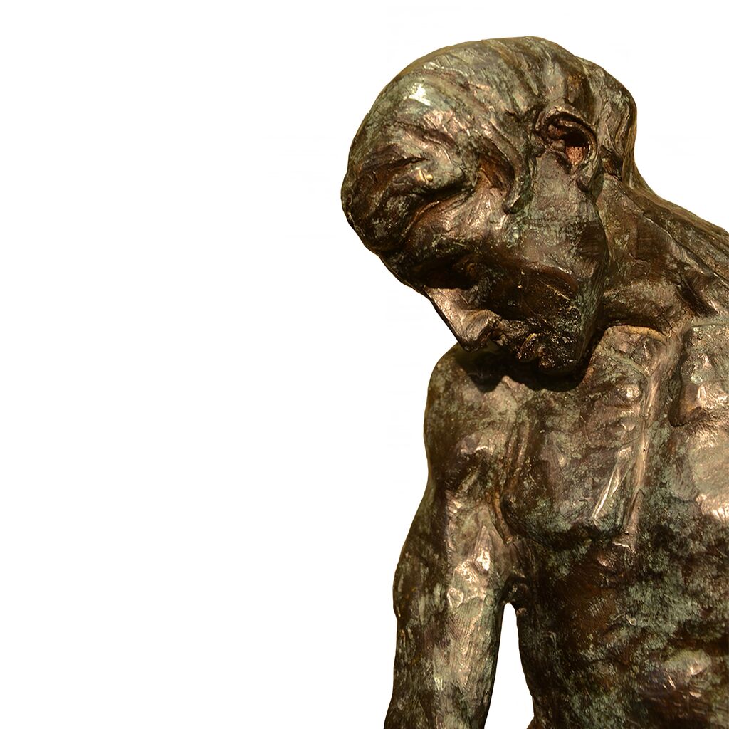 Bronze Skulptur Adam - Original Von Rodin