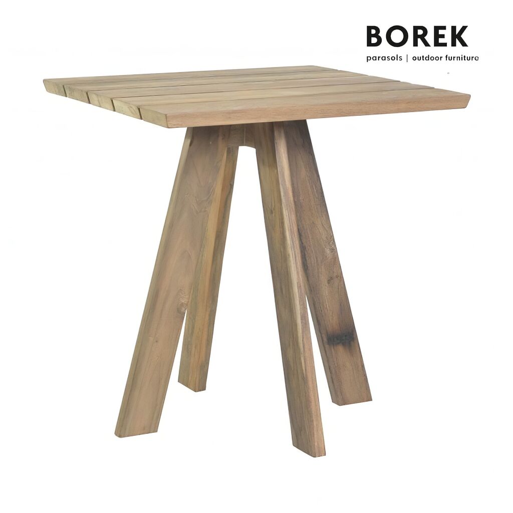 Eckiger Esstisch Aus Teakholz Von Borek - 70x70cm - Ecktisch Tarifa