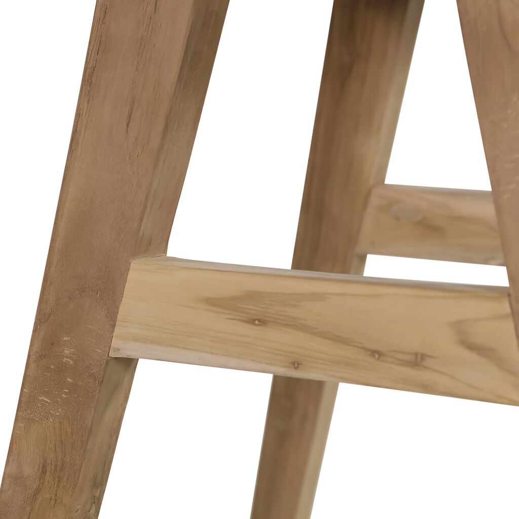 Eckiger Gartenhocker Aus Teakholz 50cm Hoch - Hocker Pondo