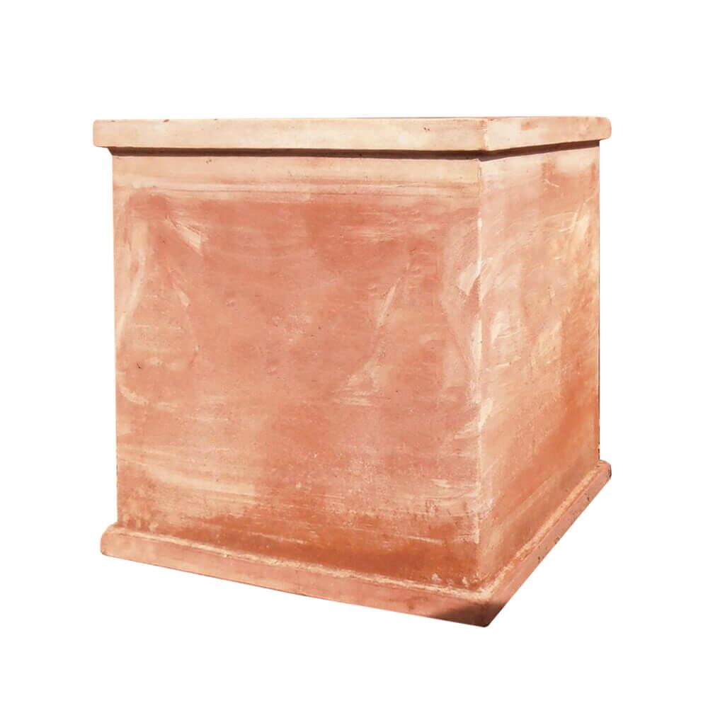 Eckiger Pflanztrog Aus Terracotta - Klassisch - Tiarini