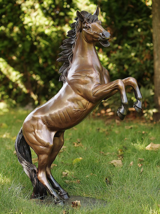 Edle Garten Bronzestatue Mit Pferd - Kendo