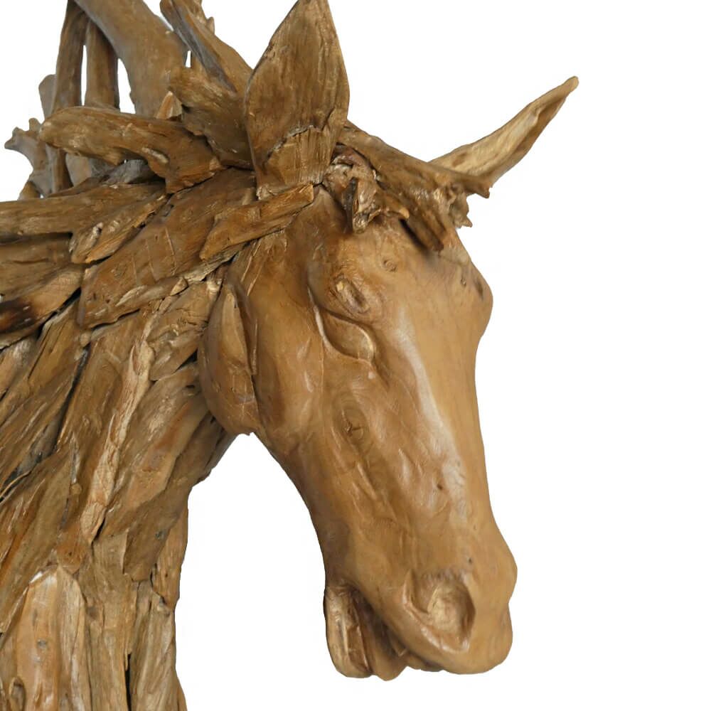 Einzigartige Pegasus Dekofigur Aus Teakholz - Wetterfest - Zikri