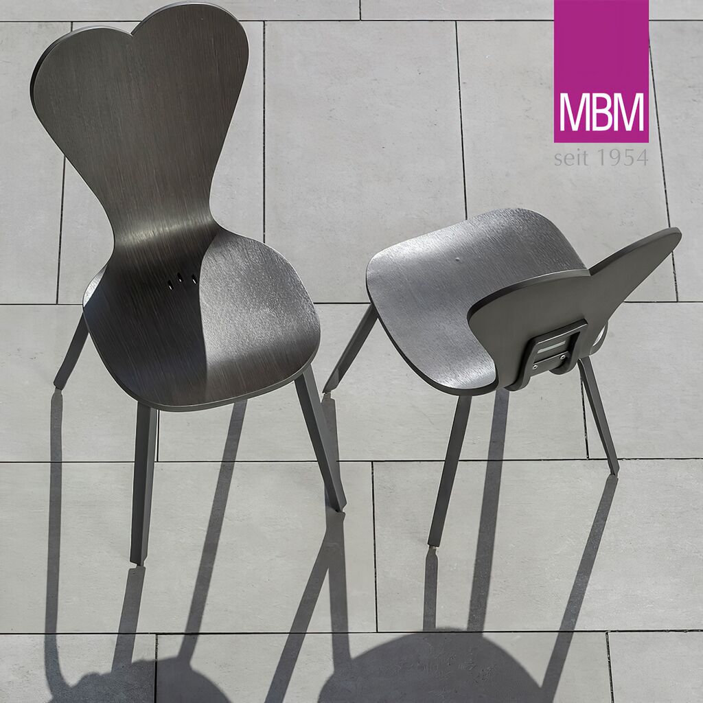 Elegant Geformter Gartenstuhl Mit Rückenlehne Von MBM - Stuhl Swan
