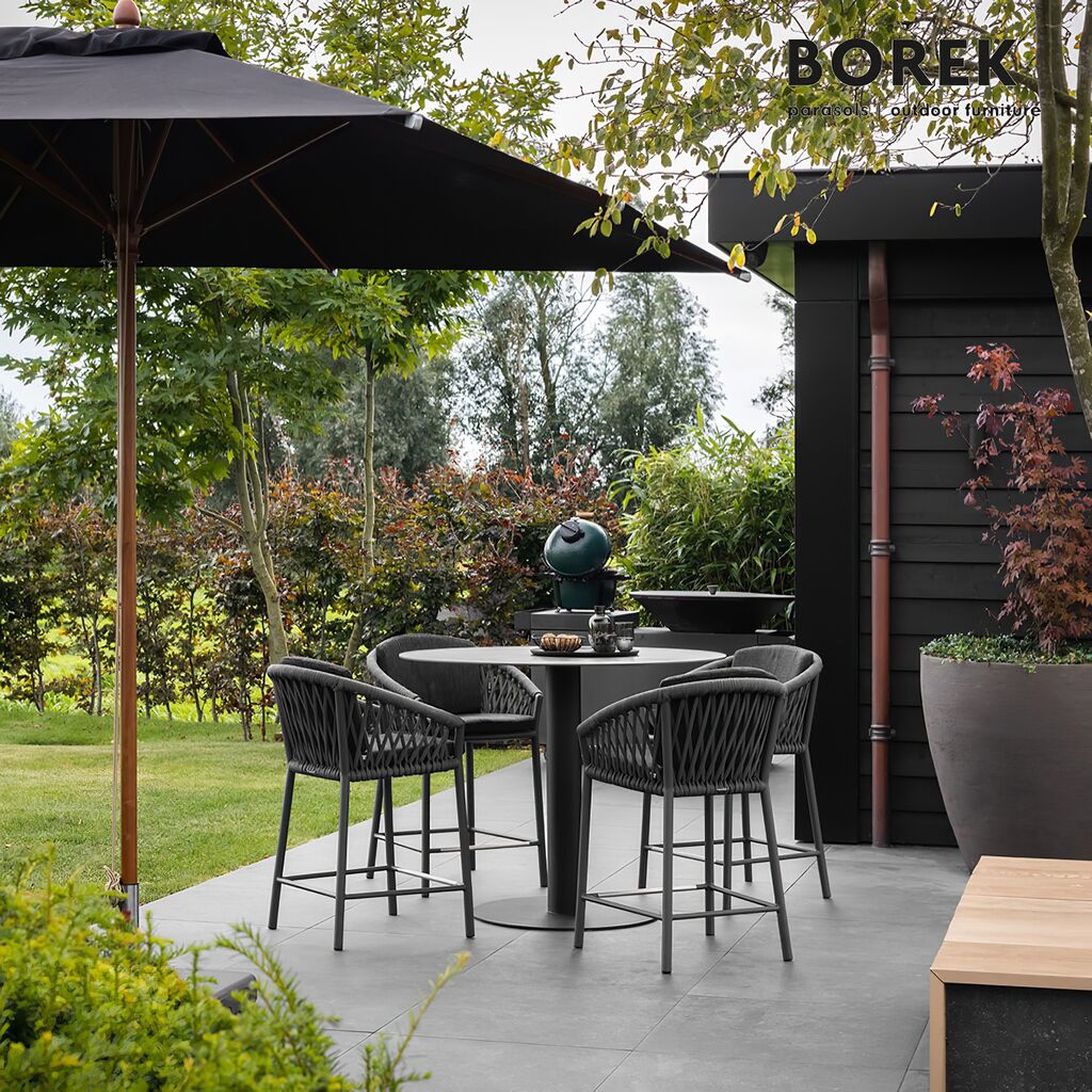 Eleganter Gartentisch In Grau Oder Weiß Aus Edelstahl Mit Dekton Platte - Borek - Peniche Gartentisch