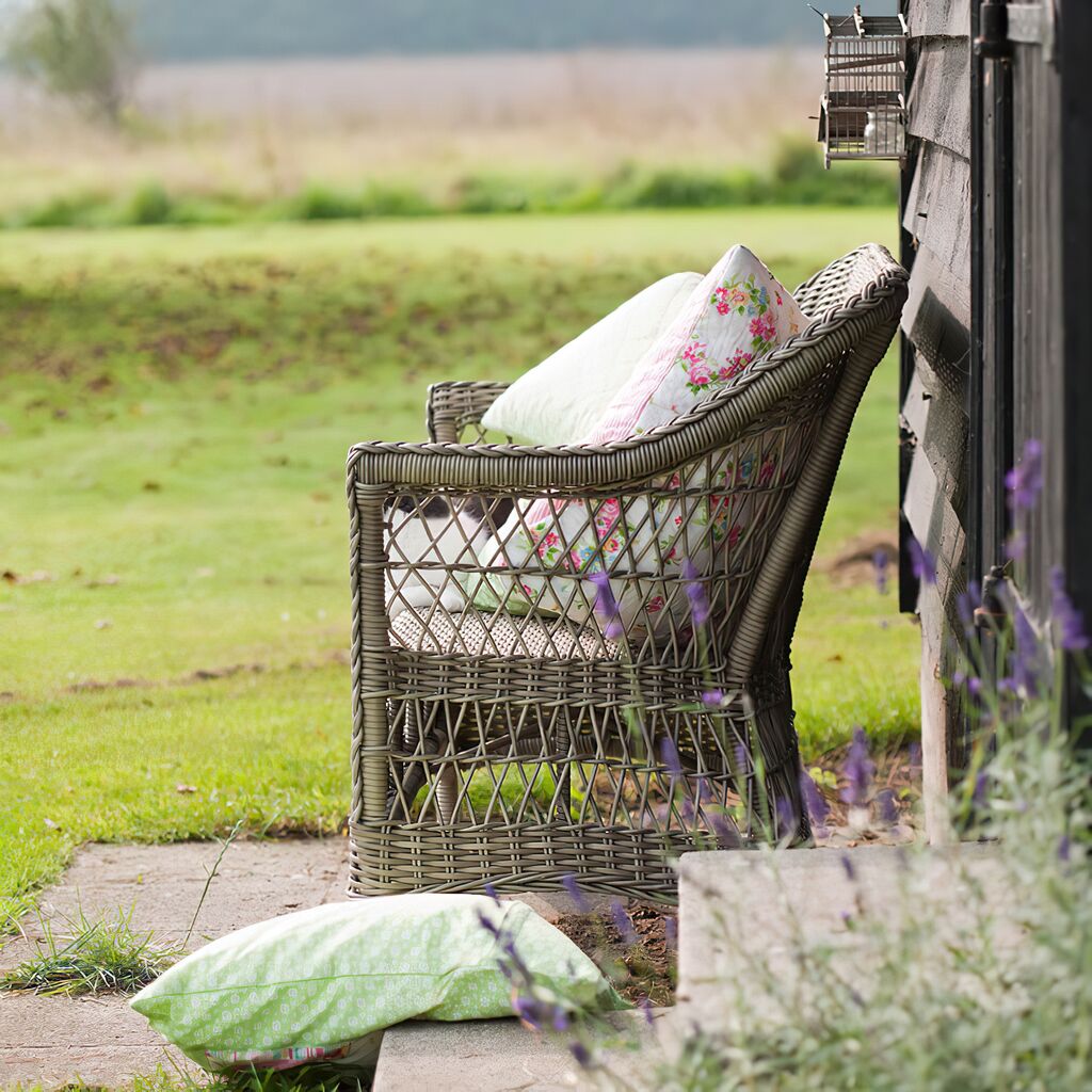 Elegantes 2-Sitzer Sofa Für Den Garten In Antikgrau - 2-Sitzer Hedda