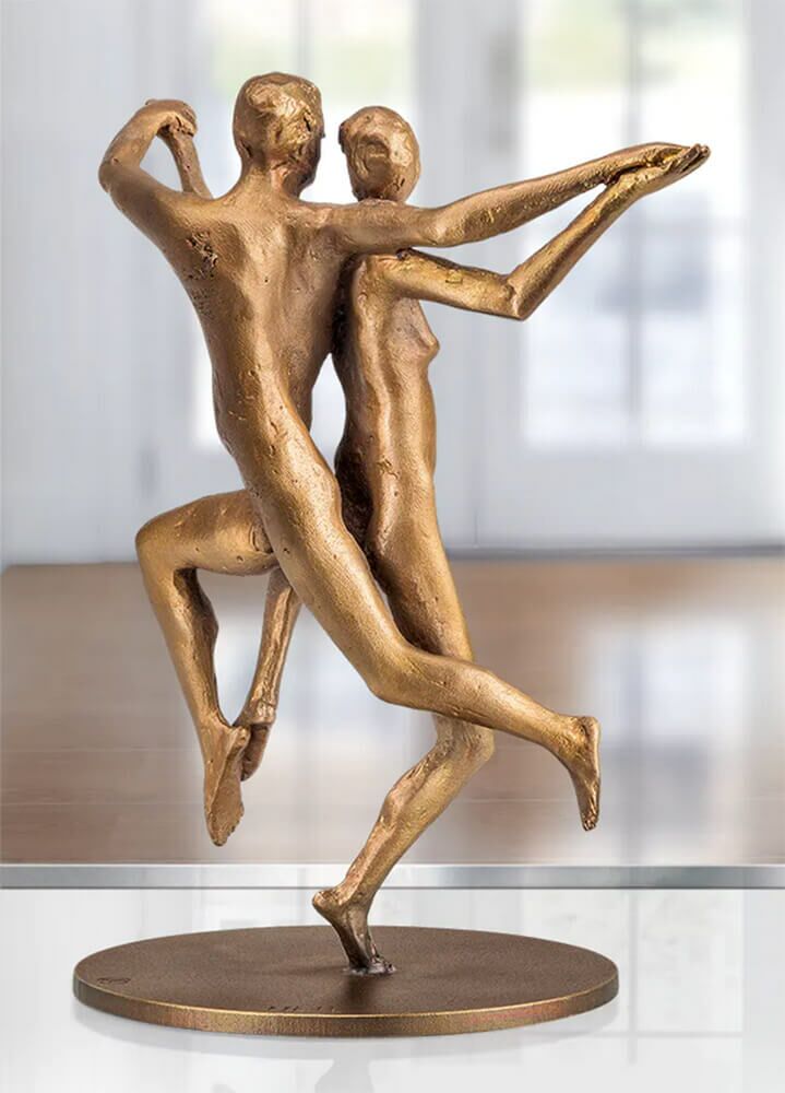 Elegantes Tanzpaar Aus Bronzeguss Aus Limitierter Edition - Kadentes Paar