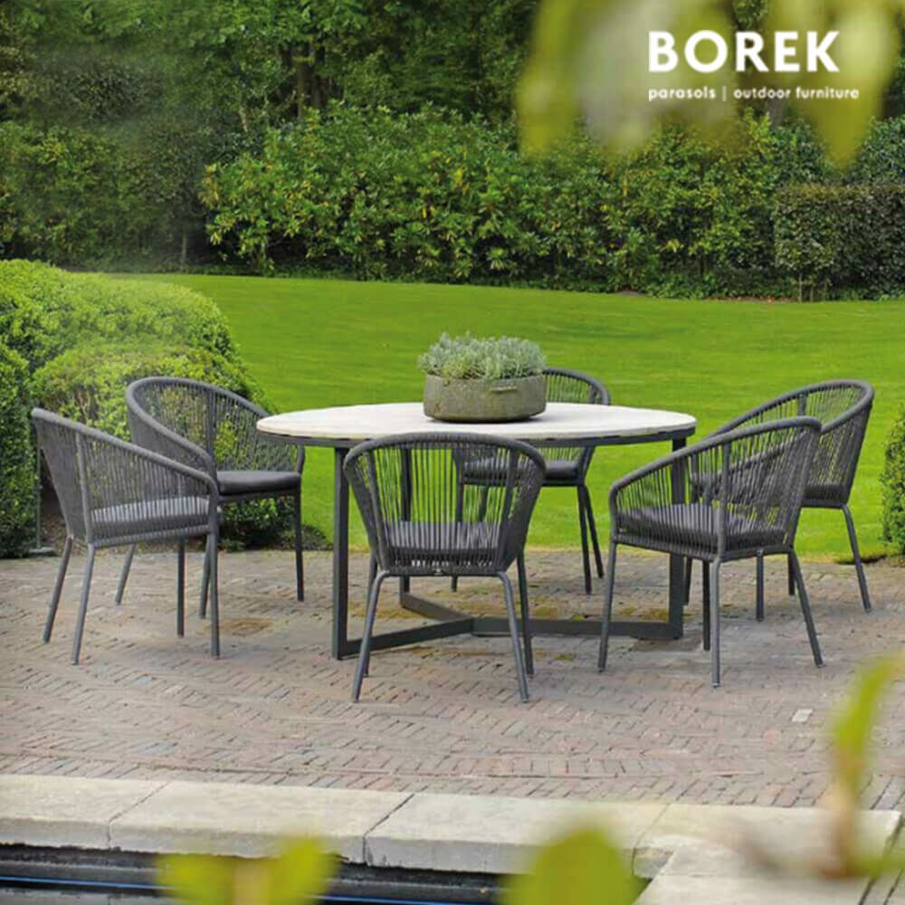 Gartenstuhl Von Borek - Aluminium - Dunkel Grau - Colette Stuhl