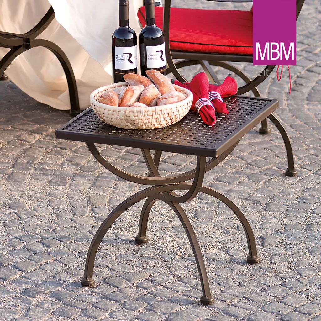 Gartentisch Quadratisch - MBM - Metall/Eisen - 50x50x50cm - Beistelltisch Romeo
