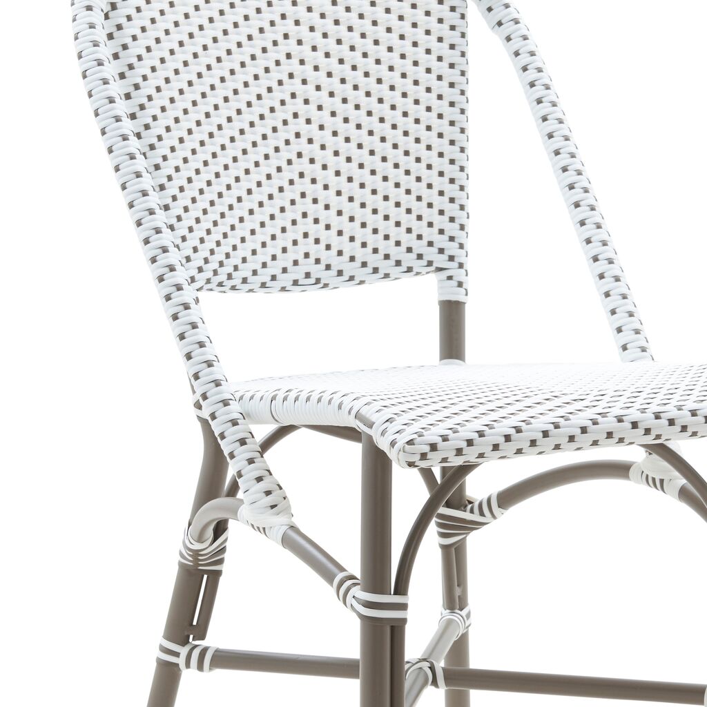 Geflechtstuhl Für Den Garten Mit Aluminium Gestell - Stapelbar - Gartenstuhl Risa