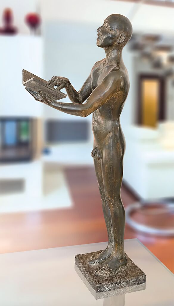 Große Sängerskulptur Limitiert Aus Bronze - Stehend - Der Sänger