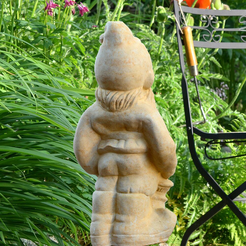 Großer Gartenzwerg Steinguss - Walter