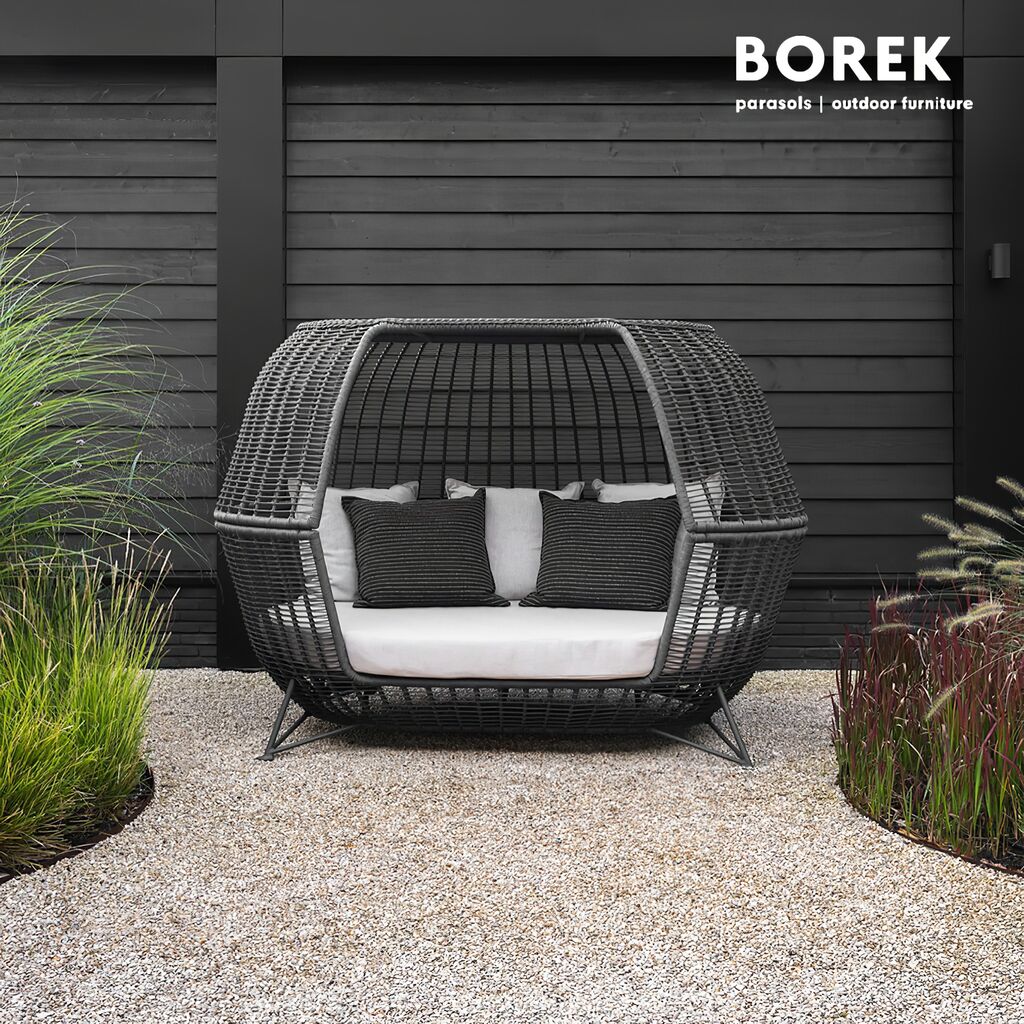 Großes Borek Tagesbett Aus Aluminium Und Ardenza Mit Dach - Nido Gartenbett