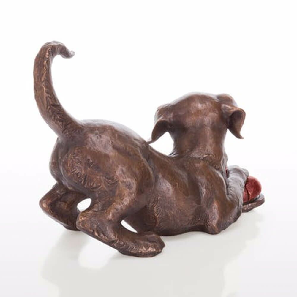 Hundewelpen Spielen - Bronzefiguren Set - Spielende Welpen