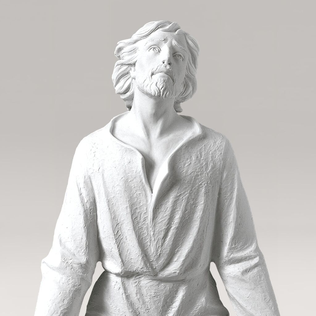 Jesusstatue Im Gebet Aus Marmorguss - Kniender Jesus