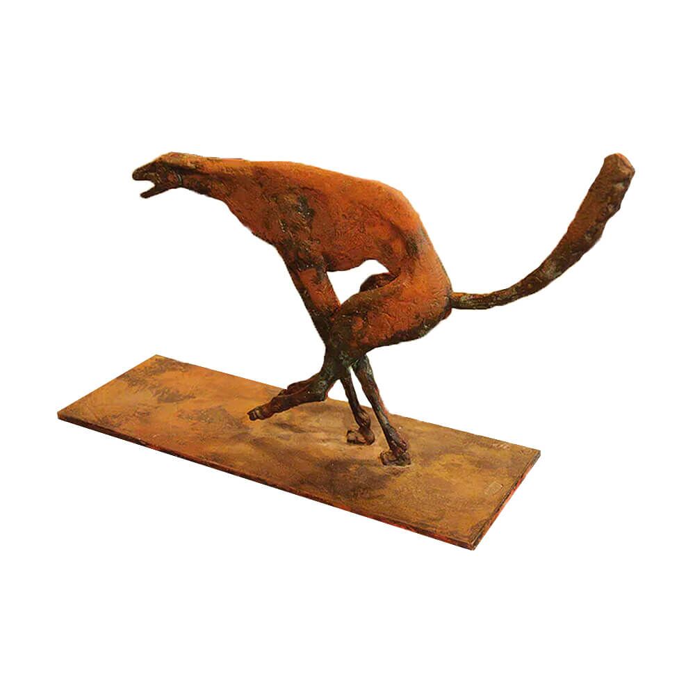 Kleine Bronze-Hundefigur Limitiert In Rostoptik - Windhund