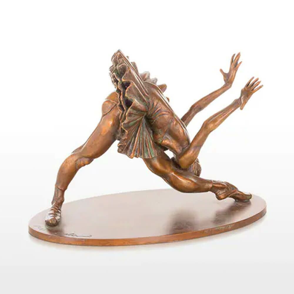 Kleine Bronzestatue Ballerina Tanzt Vom Künstler - Ballerina Galina