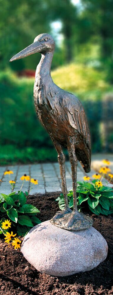 Limitierte Edition - Storch Vogelfiguren Aus Bronze - Storch Set
