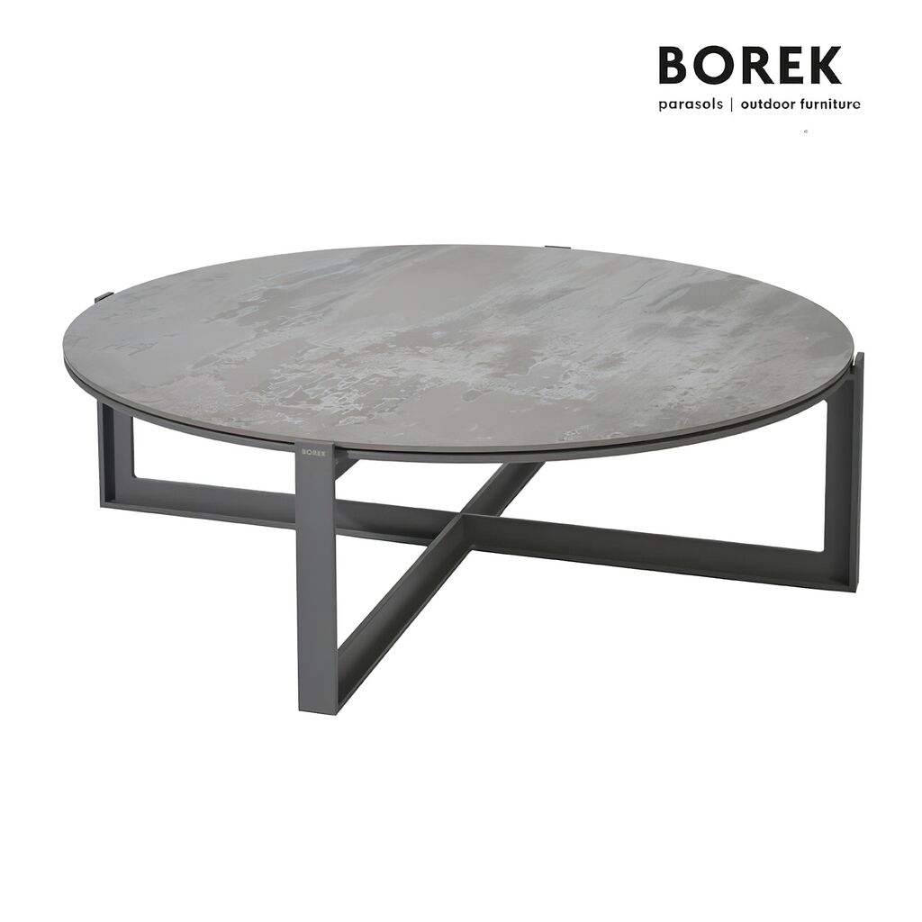Loungetisch Rund 123cm Mit Alu & Dekton - Faro Gartentisch