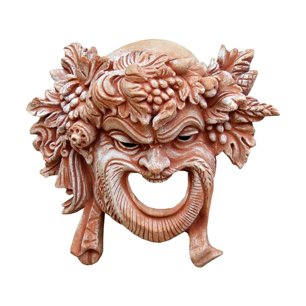 Maske Als Wand Relief Mit Blätterkranz - Mascherare