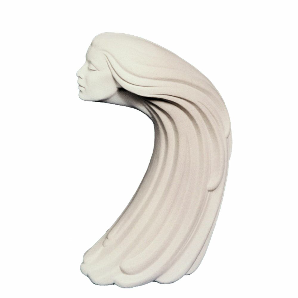 Moderne Frauenbüste Mit Langem Haar Aus Steinguss - Teibi