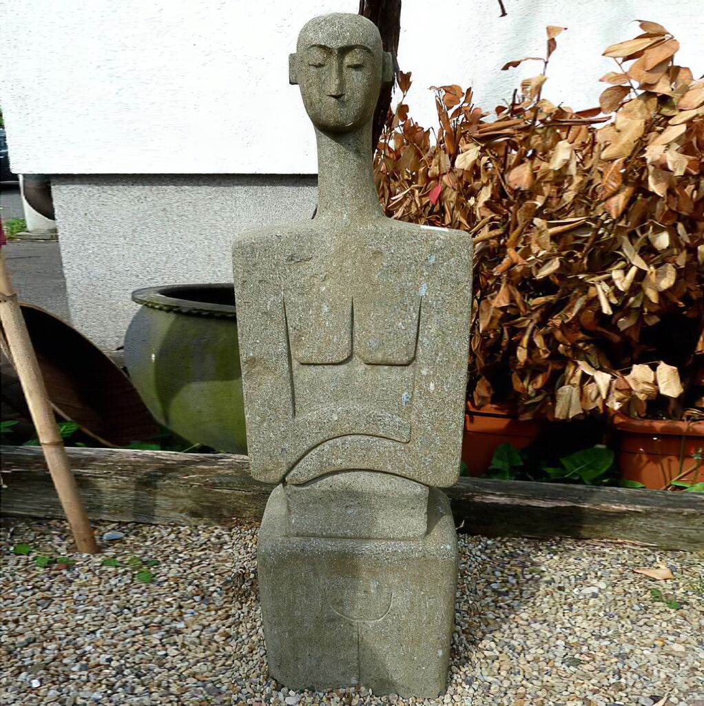 Moderne Gartenskulptur Mensch Aus Naturstein - Kahdishu