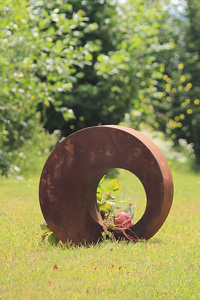 Moderne Metall Gartenskulptur - Rundes Design - Classico Circum