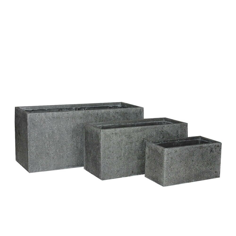 Moderne Pflanztröge Im 3er Set - Polystone Steingrau - Arzene