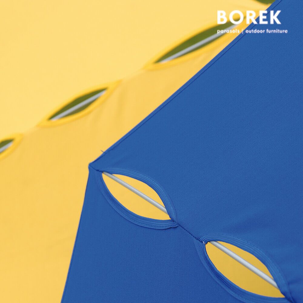 Moderner Design Sonnenschirm Von Borek - Rund - Höhenverstellbar & Neigbar - Edelstahl - Flower Sonnenschirm
