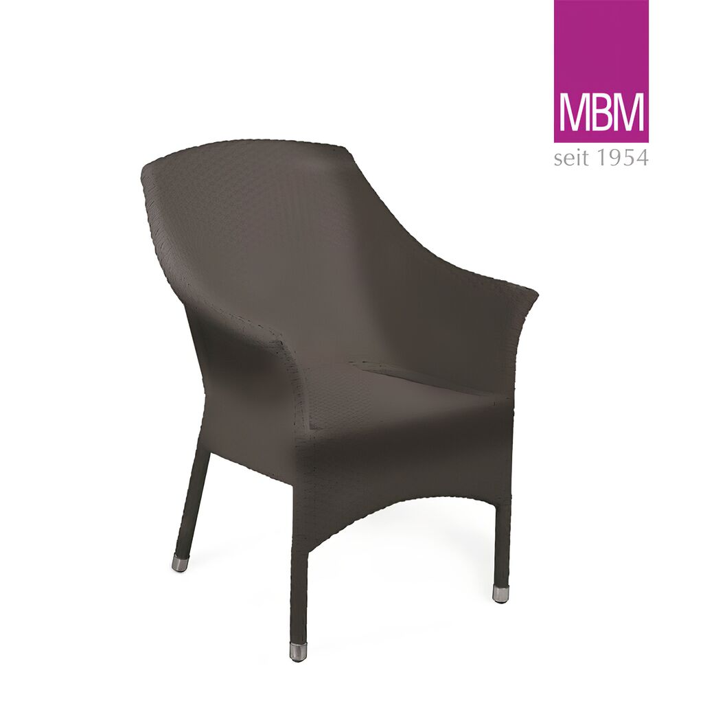 Moderner Gartensessel Aus Alu & Polyrattan - MBM - Stapelbar - Sessel Balou