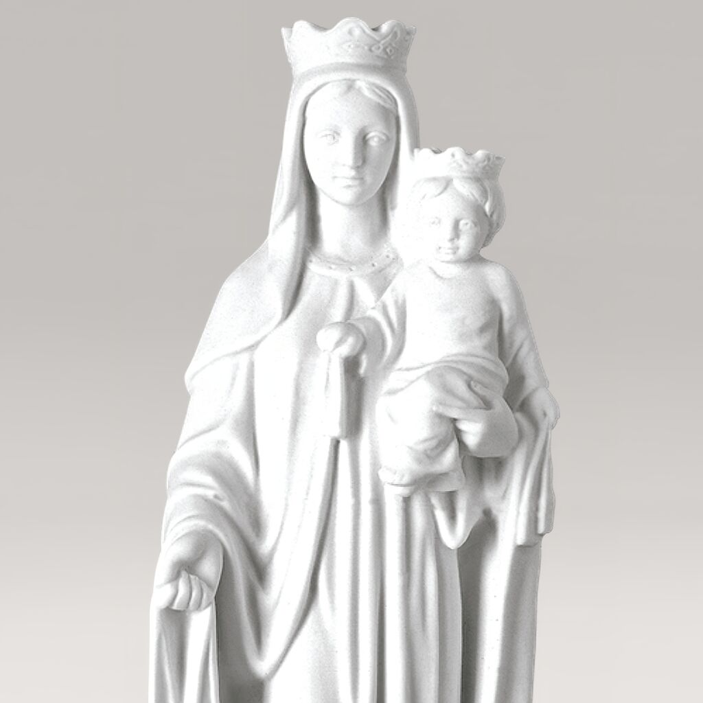Mutter Gottes Mit Jesus Für Den Garten Aus Marmorguss - Madonna Lumina