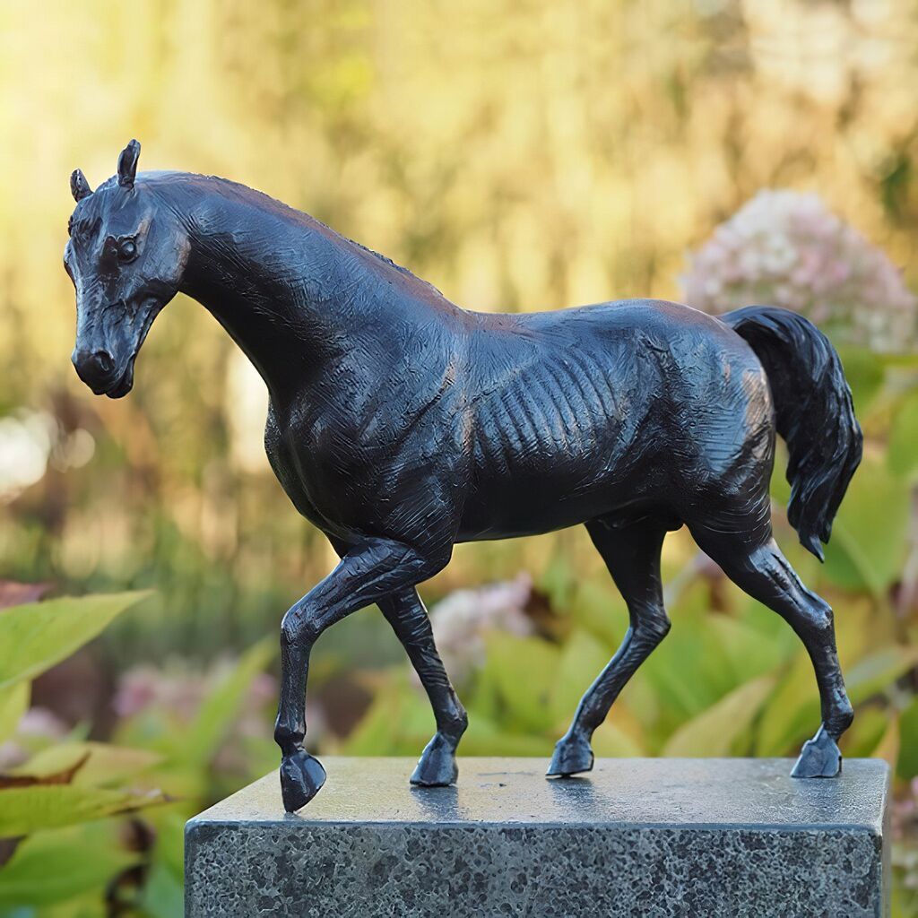 Outdoor Bronze Pferdefigur Dunkelbraun - Gerono