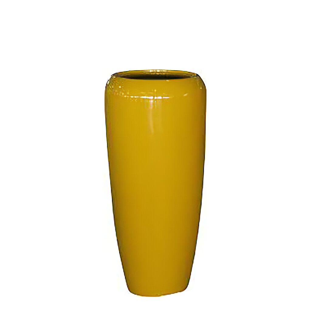 Outdoor Pflanzvase In Gelb - Hochglänzend - Modern - Corinaldo
