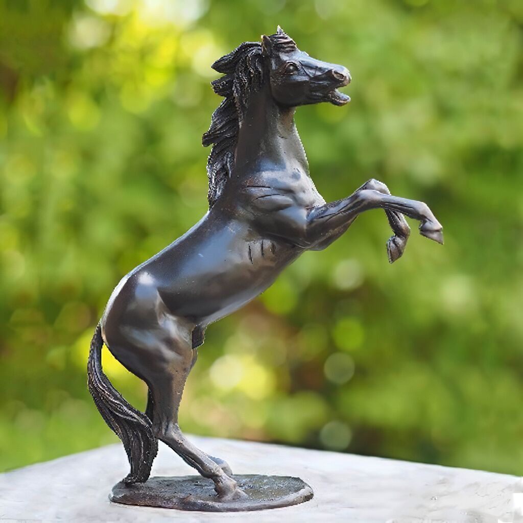 Pferd Steigend Als Bronze Outdoor-Figur - Pferd Flame