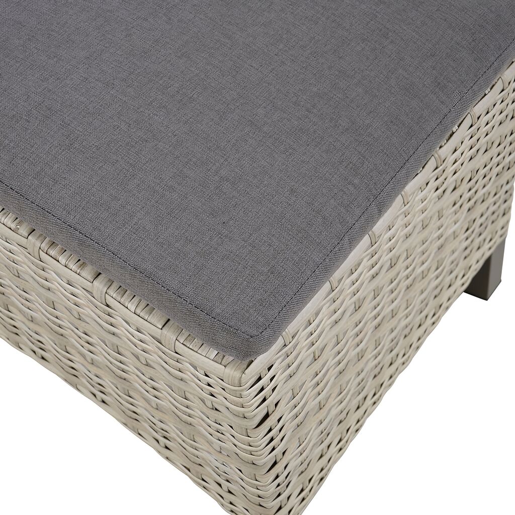 Polyrattan Garten Hocker Mit Sitzkissen - Gartenhocker Flero