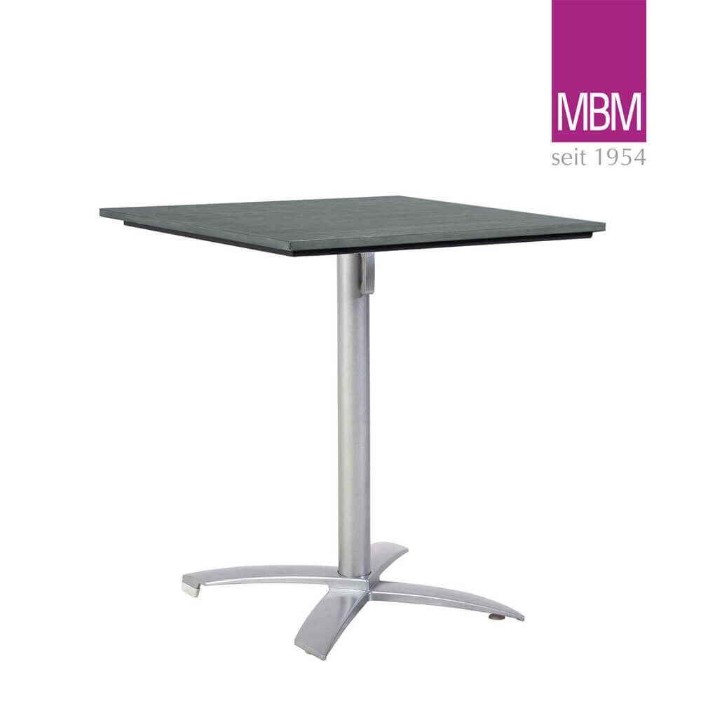 Quadratischer Klappbarer Bistrotisch Aus Aluminium Und Resysta - MBM - Bistro-Tisch Victory