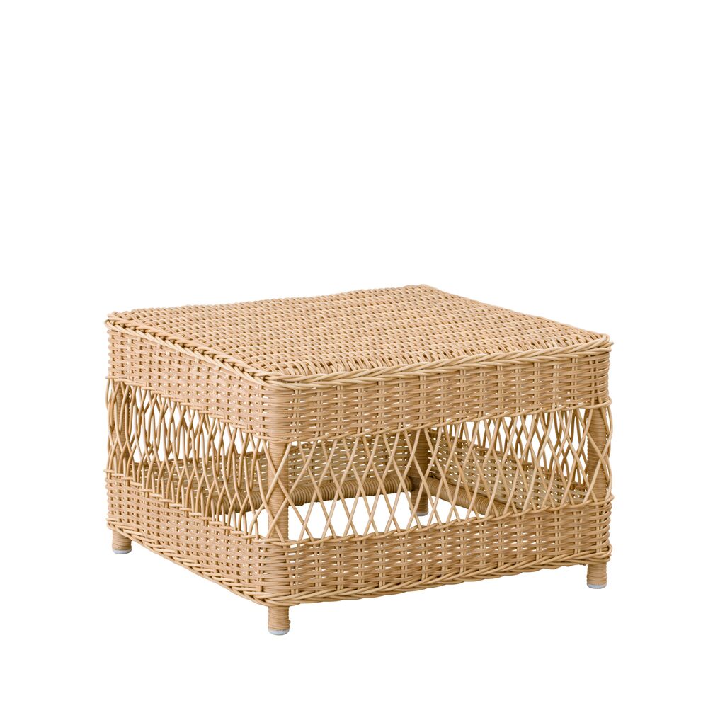 Quadratischer Loungetisch Im Rattan Look Für Den Garten - Gartentisch Jona