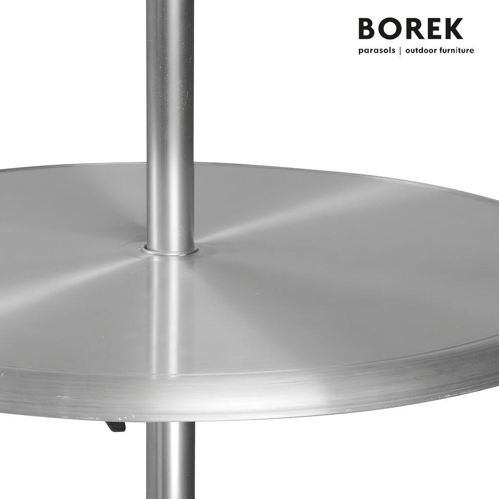 Runder Edelstahl Tisch Für Sonnenschirme Von Borek - Schirmtisch