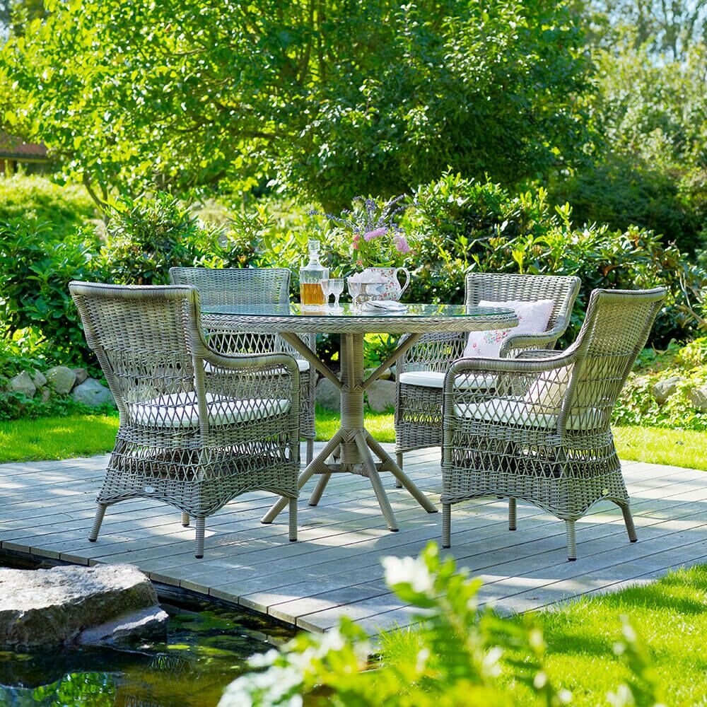 Runder Esstisch Für Den Garten Im Rattan Look - Esstisch Keld