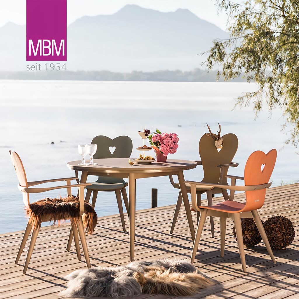 Runder Wetterfester Gartentisch Aus Resysta Von MBM - Tisch Alpenblick