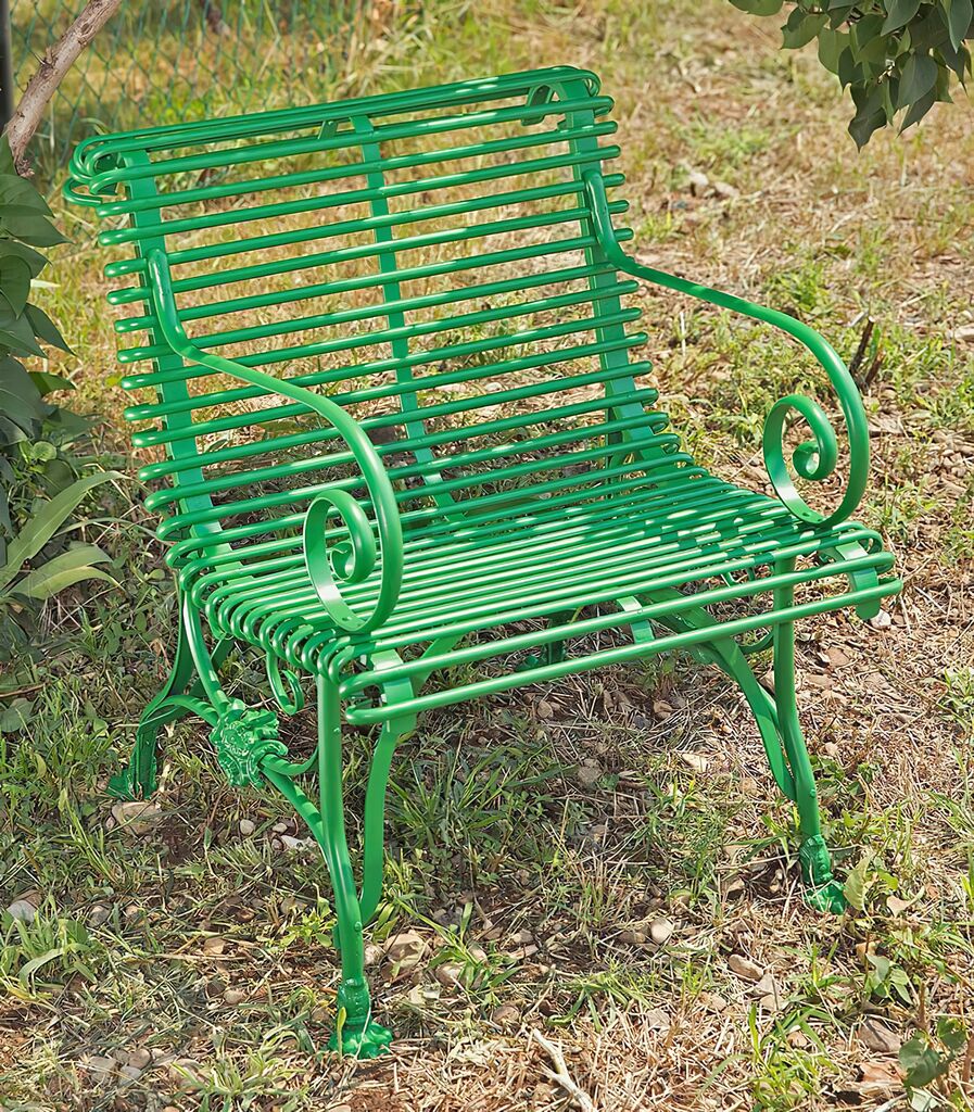 Schmiedeeisen Garten Stuhl Mit Armlehne Antik - Coralie