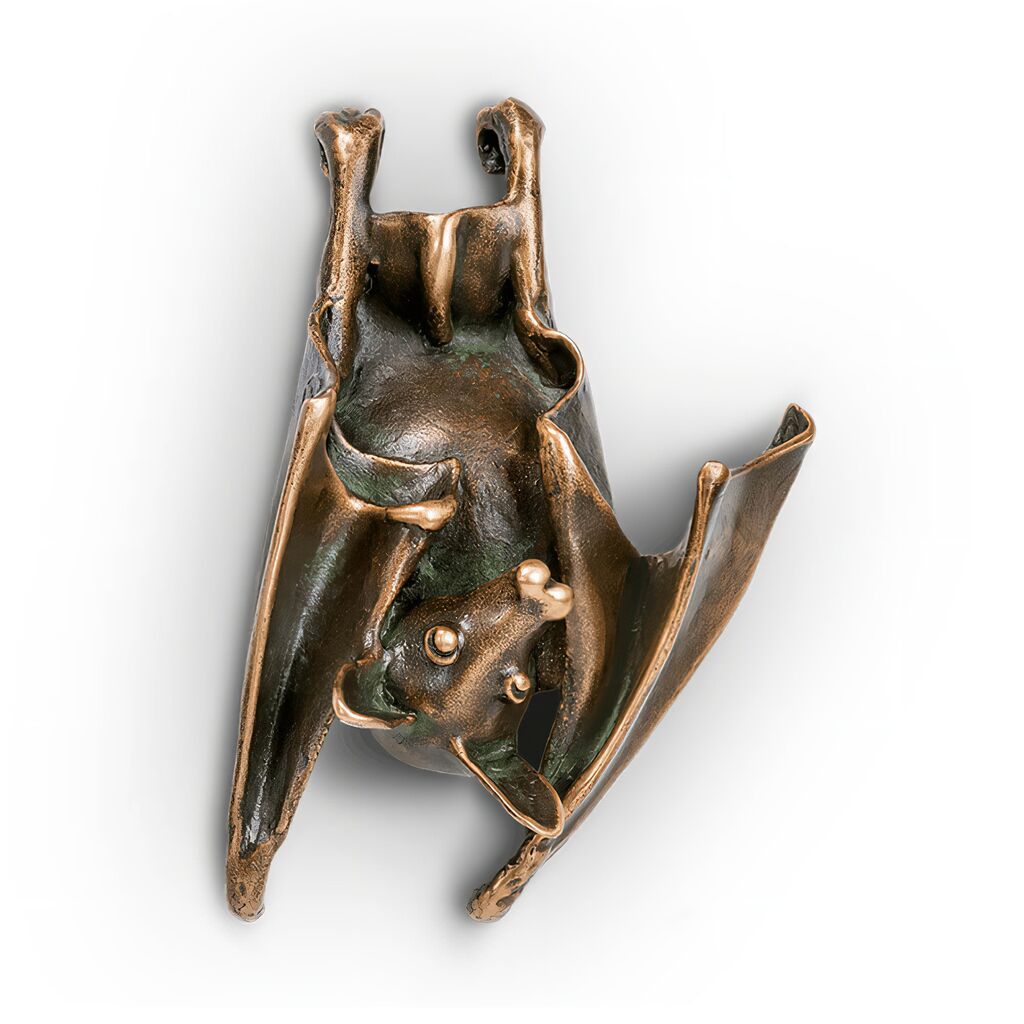 Set Aus 3 Bronze Fledermäusen Zur Wandbefestigung - Fledermäuse Set