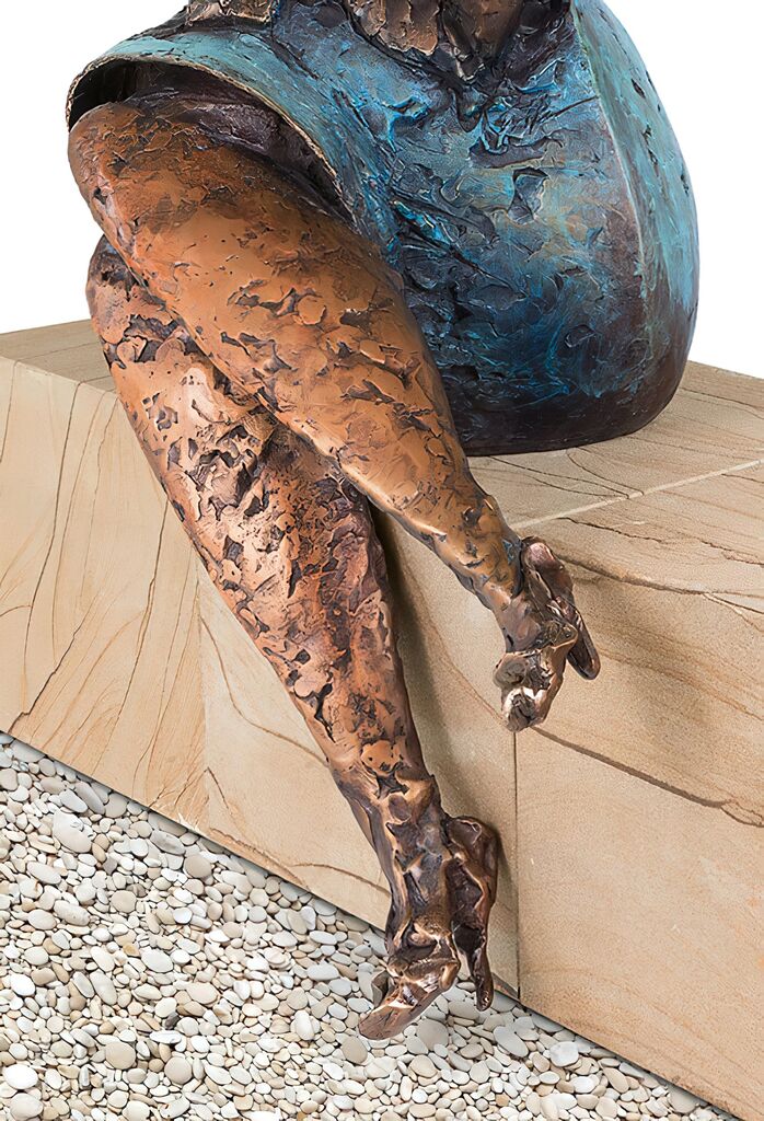 Sitzende Frauenskulptur Aus Bronze - Designerstatue - Unglaublich