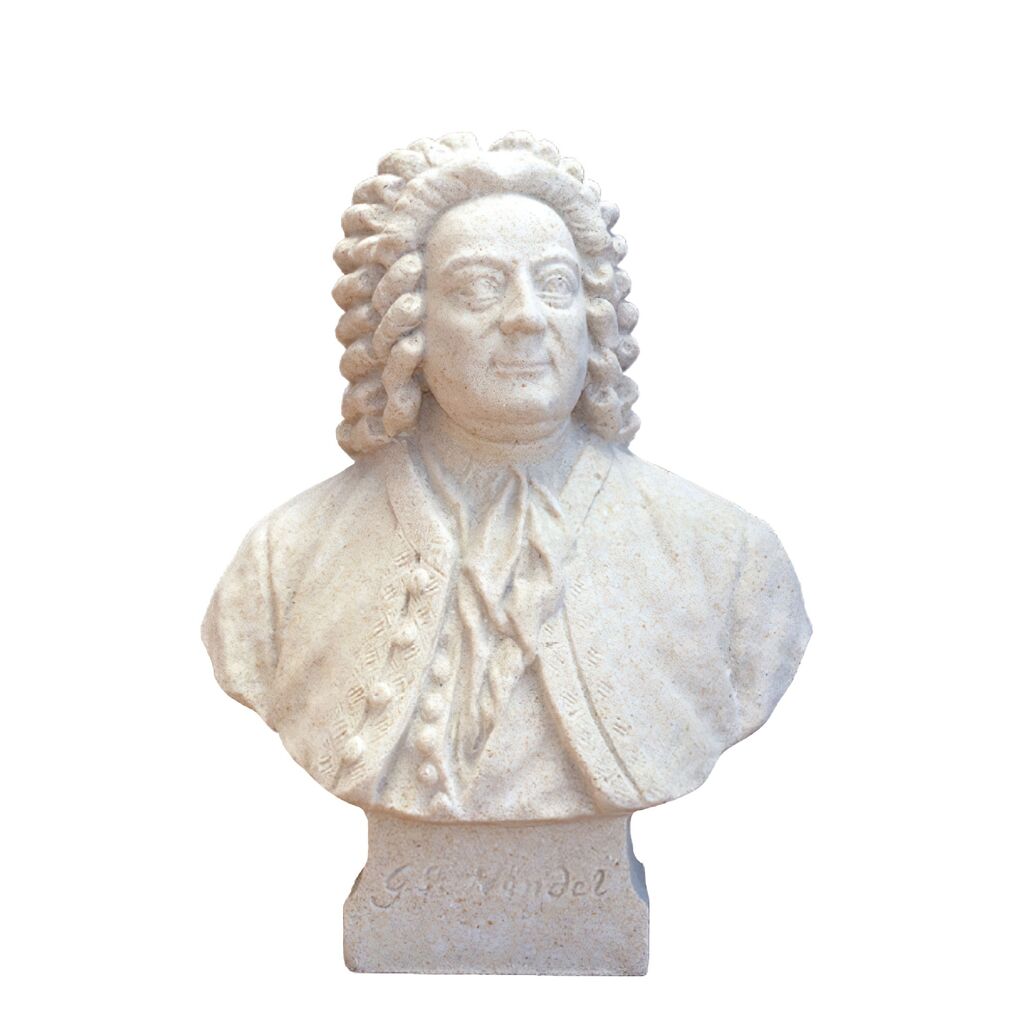 Steinguss Büste Des Komponisten Georg Friedrich Händel - Upoko