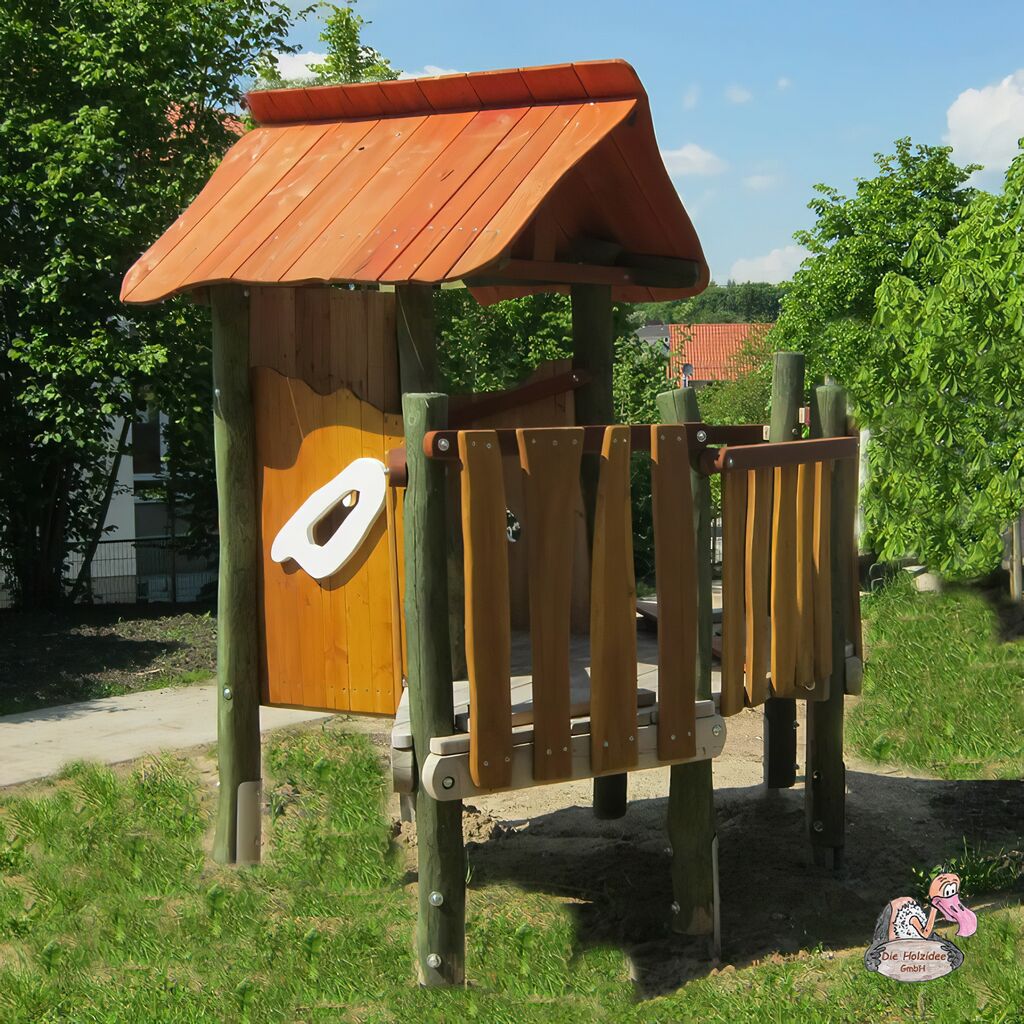 Stelzenhaus Aus Eiche Und Robinie Zum Spielen Für Kinder - Stelzenhaus Lea